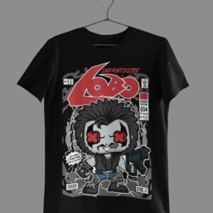 Infanicide Lobo (1992) Cartoon Print Half Sleeve T-Shirt