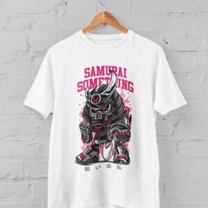 Samurai Men's Half Sleeve Printed Dark T-Shirt