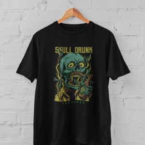Drunk Skull Half Sleeve Men's T-Shirt