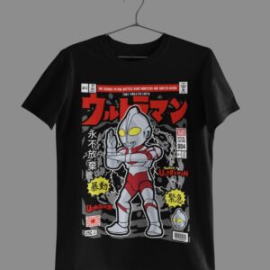 Ultraman Cartoon Print Half Sleeve T-Shirt