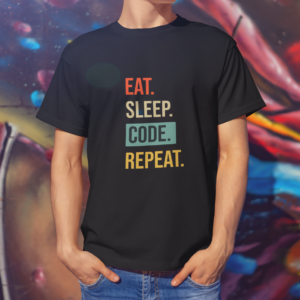 Ultimate Eat Sleep Code Repeat Programmer T-Shirt - 100% Cotton for Men